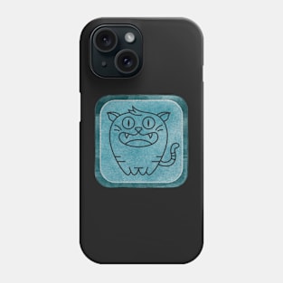 Funny Blue Halloween Cat Phone Case