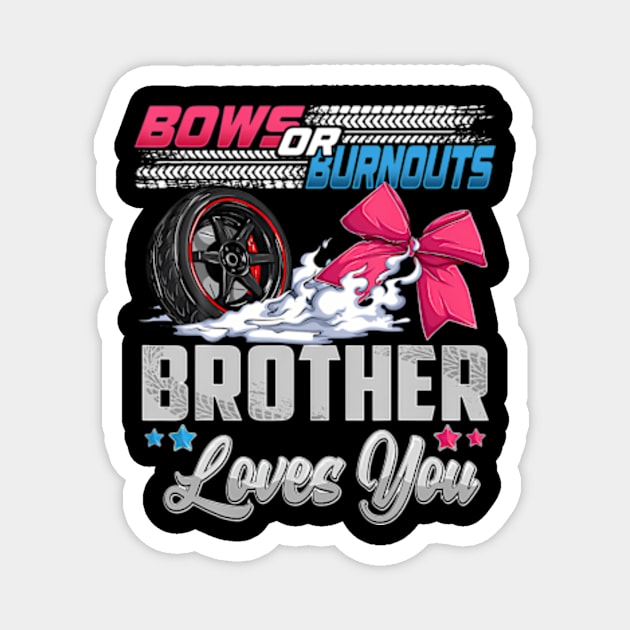 burnouts or bows gender reveal Party Announcement Brother Magnet by Eduardo