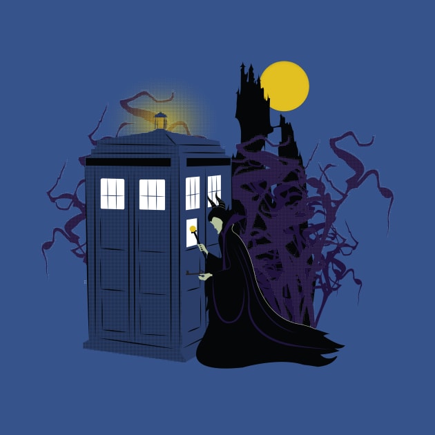 Maleficent and the Tardis by xxslivercrownxx