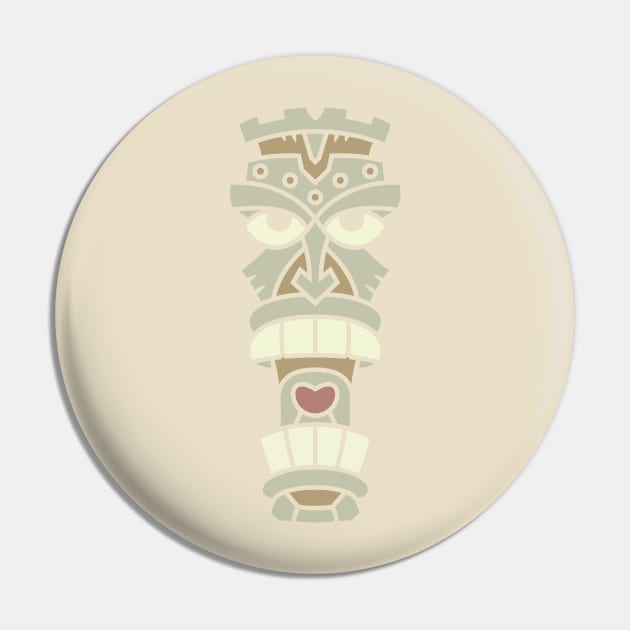 Tiki Head Pin by ePixels