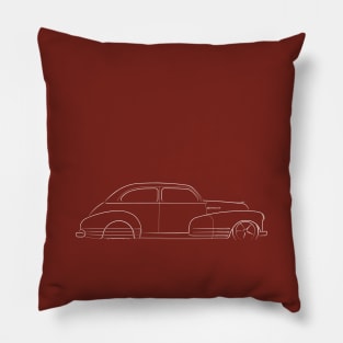 1947 Chevy Fleetmaster - profile stencil, white Pillow