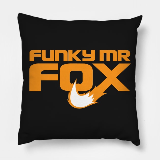 Funky Mr Fox Tail Pillow by RadzInk