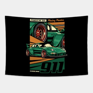 Porsche 911 Car Vector Tapestry