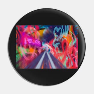 Trippy Digital Painting Pin