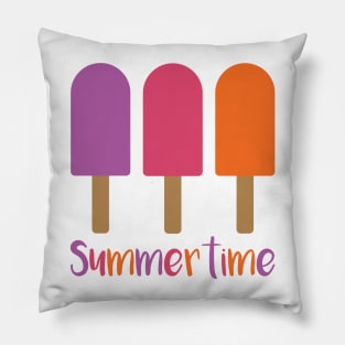 Bright Tasty Summertime Ice Cream Lollies Pillow