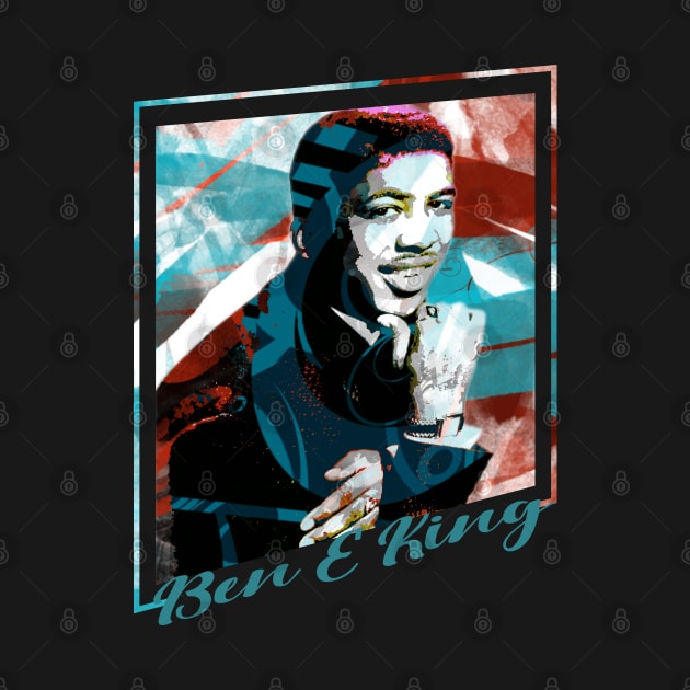 Ben E King-Abstract Expressionist Potrait by CreatenewARTees