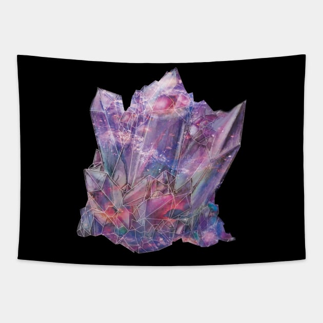 Crystal with Galaxies Tapestry by ElementalEmbers