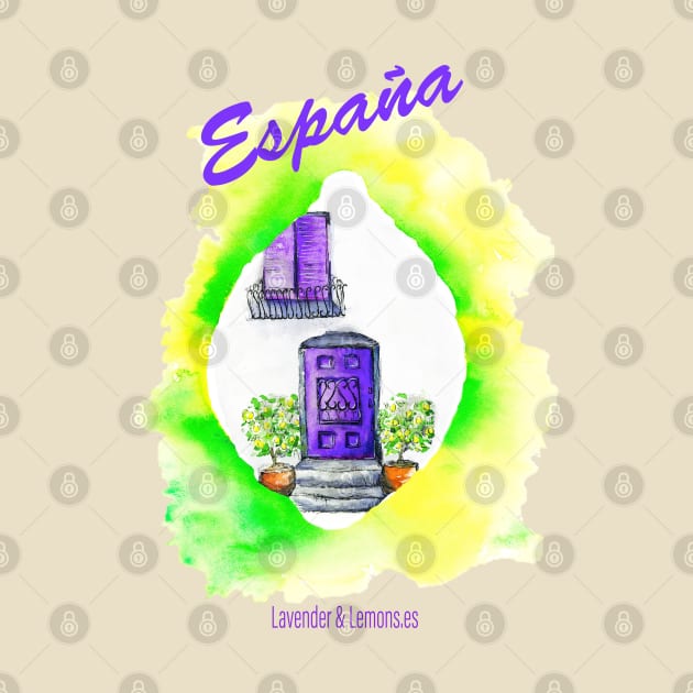 Espana Lavender Doorway & Lemon Trees by Lavender and Lemons
