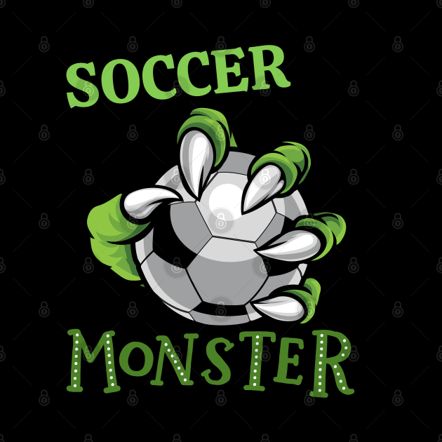 Soccer monster sport Gift for soccer player love soccer sister funny for kids and adults by BoogieCreates