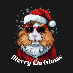 Guinea Pig Santa Merry Christmas T-Shirt