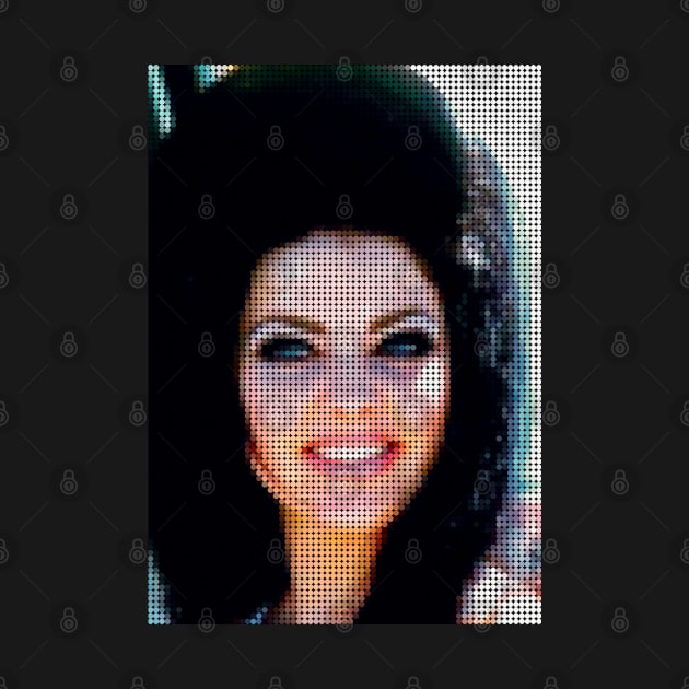 Priscilla Presley Dot Art Vintage by PengellyArt