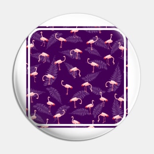 Pink Flamingos pattern Pin