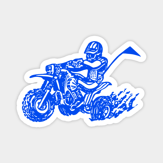 Three Wheeler- Greatest invention since gasoline (Blue design) Magnet by Lawrence of Oregon