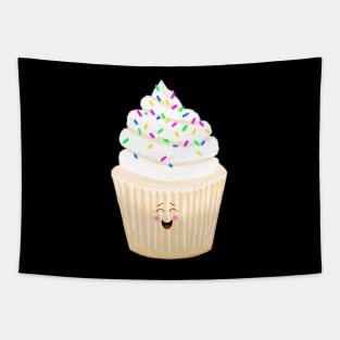 Happy Vanilla Cupcake (plain) Tapestry