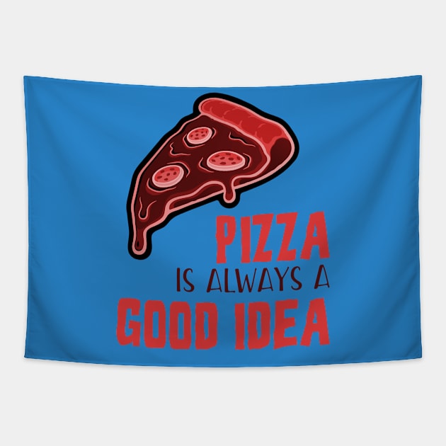 Pizza Food Weekend Design Tapestry by Lin Watchorn 