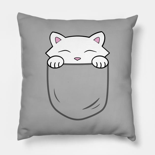 Cat Inside A Pocket Pillow by Purrfect