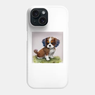 Cute Cavalier King Charles Spaniel Dog Puppy Art 8 Phone Case