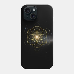 Flower of life in Seed of Life Mandala Phone Case