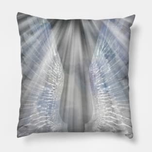 Angels wings and light Pillow