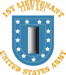 Army - 1st Lieutenant Flash w Rank - 1LT Magnet
