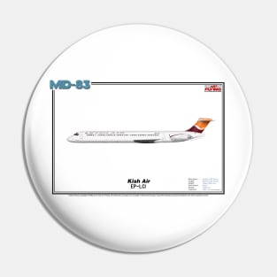 McDonnell Douglas MD-83 - Kish Air (Art Print) Pin