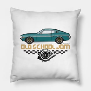 old school teal Pillow