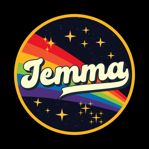 Jemma // Rainbow In Space Vintage Style by LMW Art