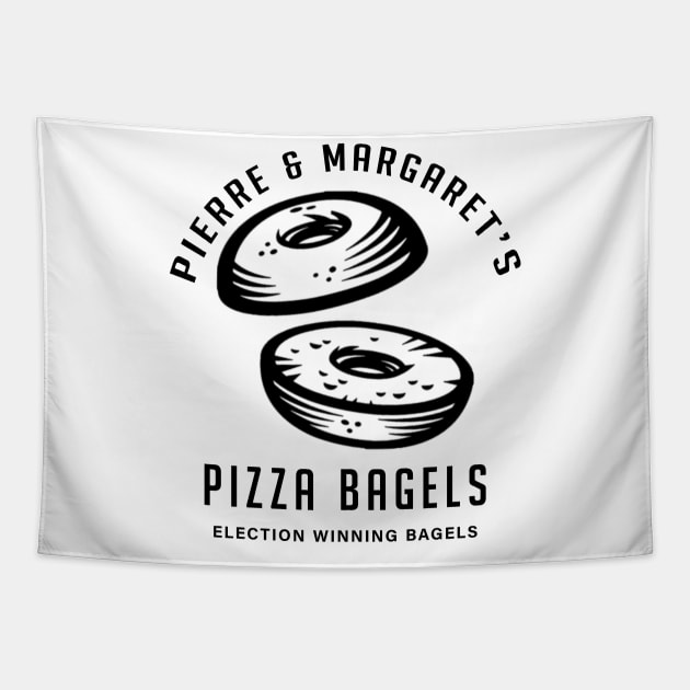 Pierre & Margarets Pizza Bagels Tapestry by Canada Is Boring Podcast