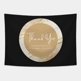 Thank You for supporting our small business Sticker - Gold Tapestry