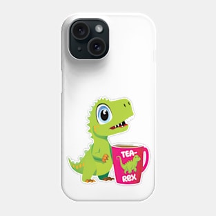 T-Rex with Mug | Tearex Phone Case