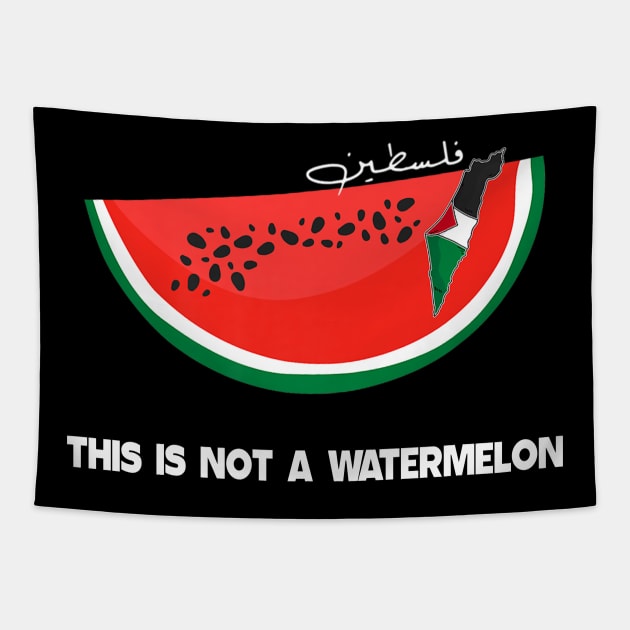 This Is Not A Watermelon - palestine watermelon Tapestry by metikc