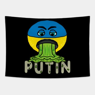 Funny Anti Putin Vomit Emoji Tapestry