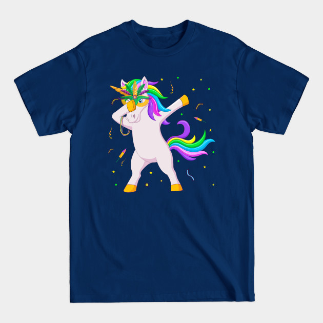 Discover Dabbing Unicorn Mardi Gras Mask Beads New Orleans Nola - New Orleans Nola Gift - T-Shirt