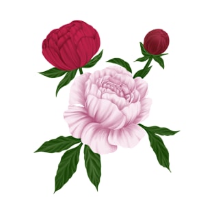 Peonies Colored T-Shirt