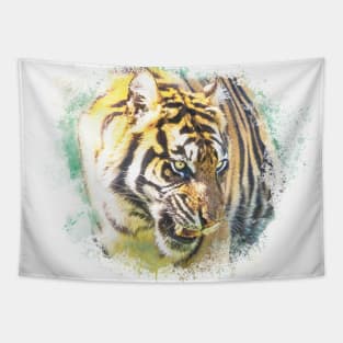 Tiger Animal Feline Wild Life Jungle Nature Freedom Travel Africa Digital Painting Tapestry