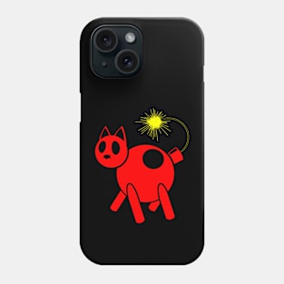 Cat Bomb - Red Phone Case