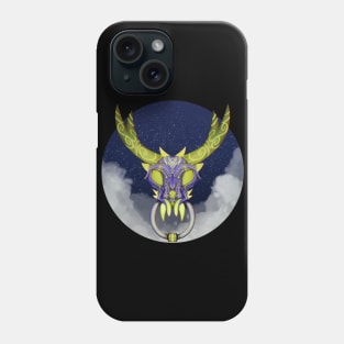 Demonic Skull (Green Blue) Phone Case