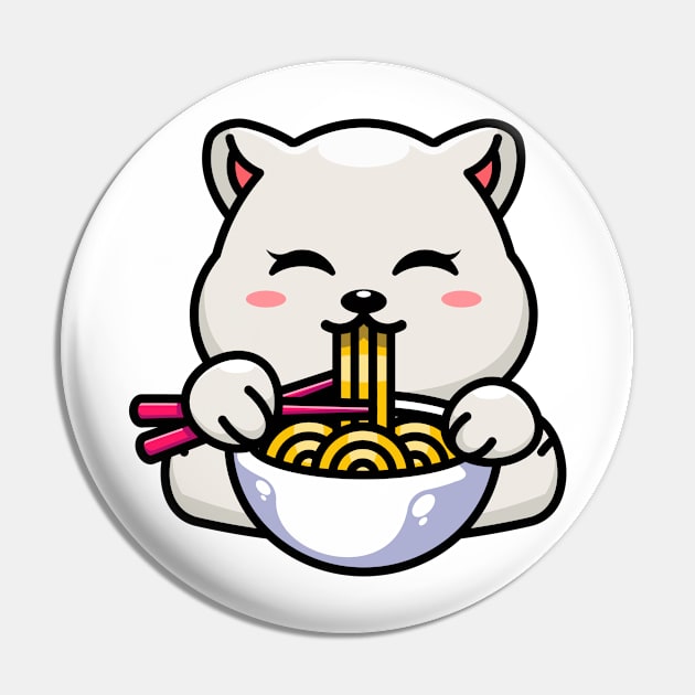 Cute polar bear eating ramen with chopstick cartoon Pin by Wawadzgnstuff