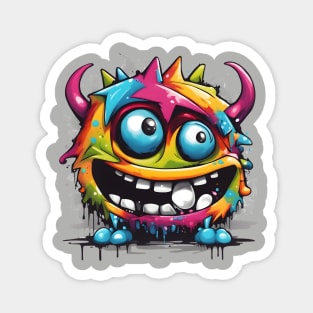 Graffiti Monster Colorful Street Art Magnet