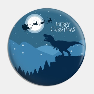 Dino Christmas Pin