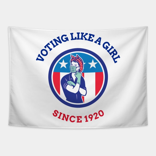 Voting Like a Girl since 1920 Tapestry by Ken Adams Store