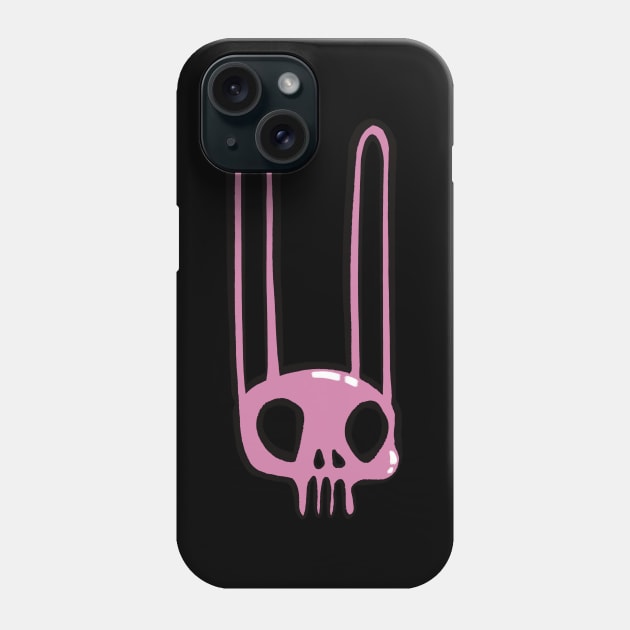 Pink Bunny Skull Phone Case by SubtleSplit