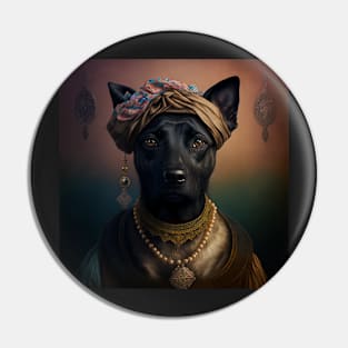 Black Malinois Fortuneteller Pin