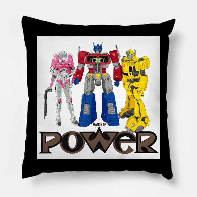 Transformers matrix of POWER version 1 Pillow by Stronghorn Designs