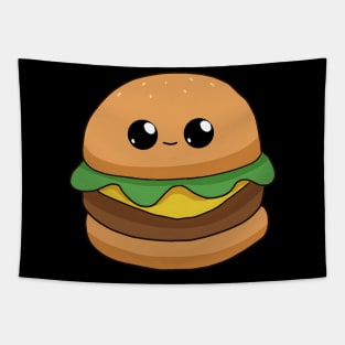 Cute Cheese Burger Kawaii Style Tapestry