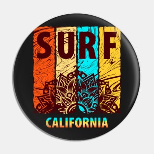 Surf California Pin