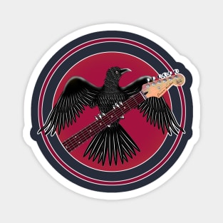 Black Raven and strat guitar Magnet