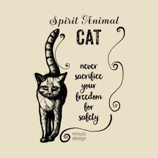 Spirit animal cat black T-Shirt