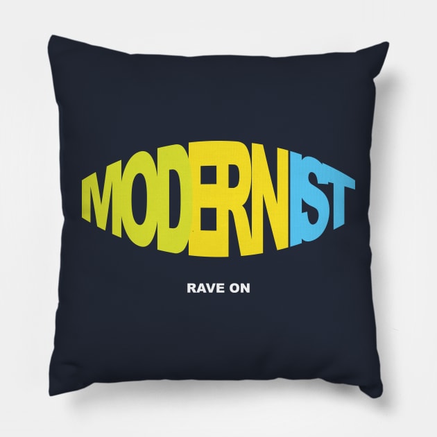 Modernist Rave Pillow by modernistdesign