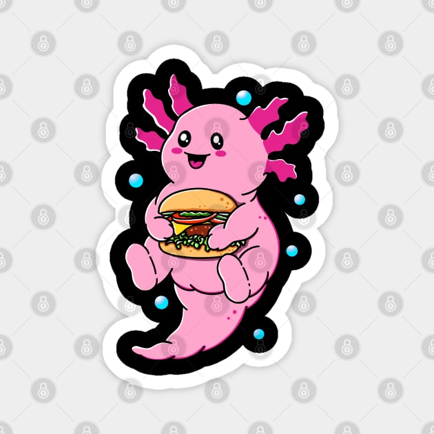 Axolotl Burger Magnet by Kimprut